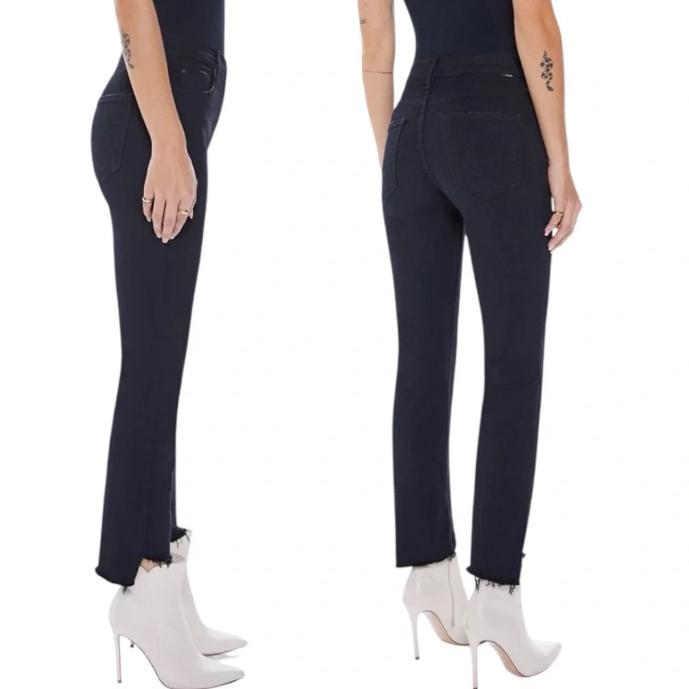 MOTHER The Dazzler Mid-Rise Ankle Fray Jeans
Black Not Guilty Wash Size 28 - Picture 9 of 10